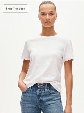 J. Crew Striped Short-Sleeve Girlfriend Tee